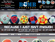 Tablet Screenshot of bombfootbags.com